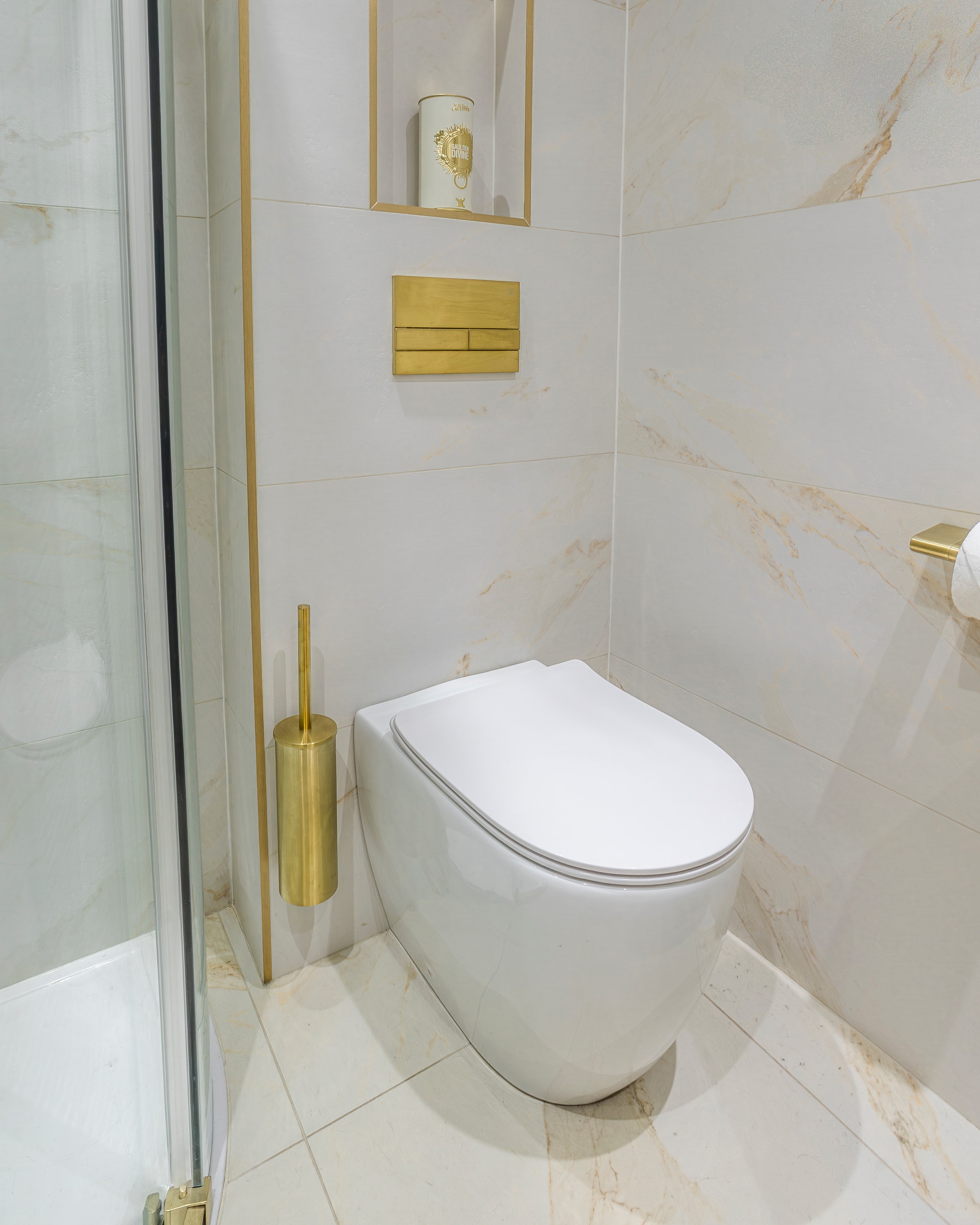 Gold toilet marble
