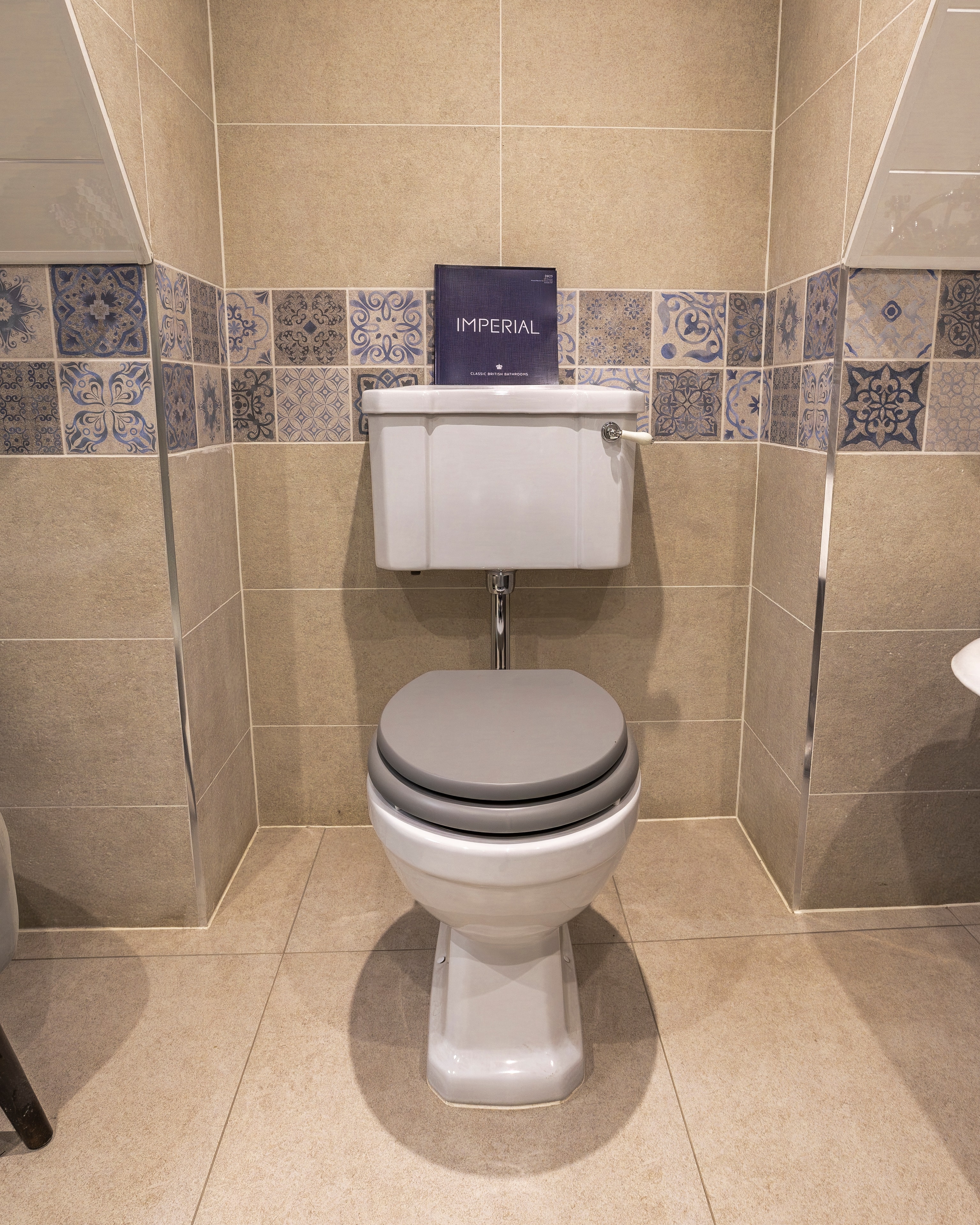 Imperial traditional toilet blue tile
